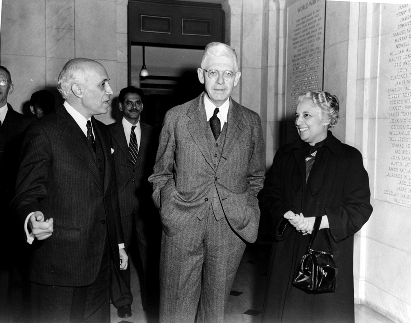 Picture of Jawaharal Nehru, Harold Dodds and Vijaya Lakshmi Pandit